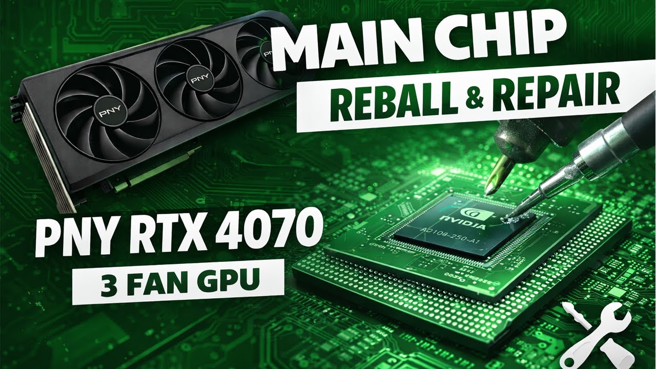 Dead PNY RTX 4070 Revived! Main Chip Reball & Repair