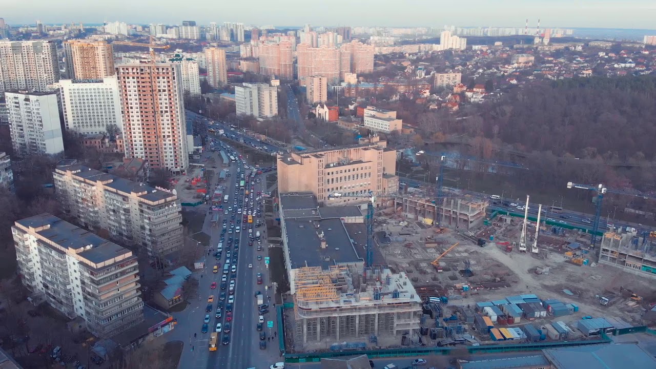 DJI Mavic Air: аерозйомка від метро Васильківська до метро Голосіївська