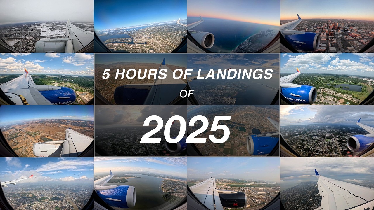 Every Landing of 2025 | 33 Flights • Window Seat Views • 4K