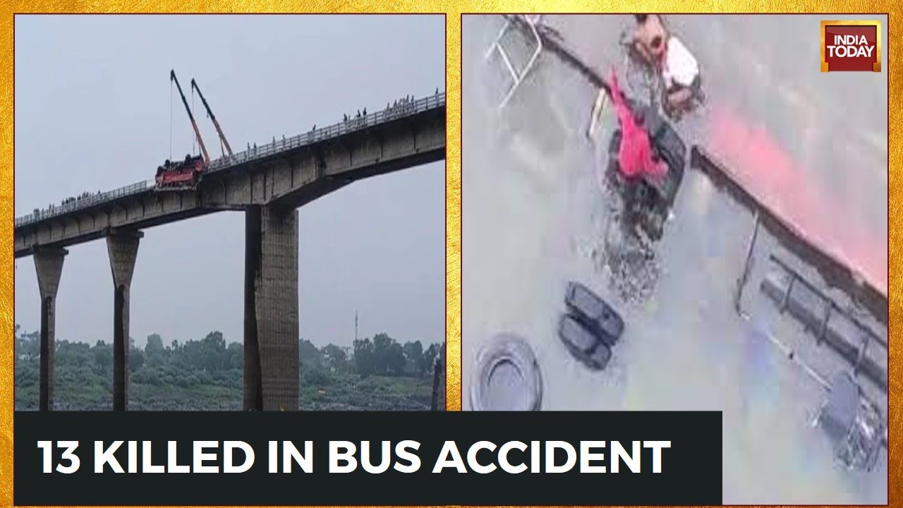Indore Pune Bus Falls Into Narmada River | 15 Rescued, Search Ops Continue | Khalghat Accident