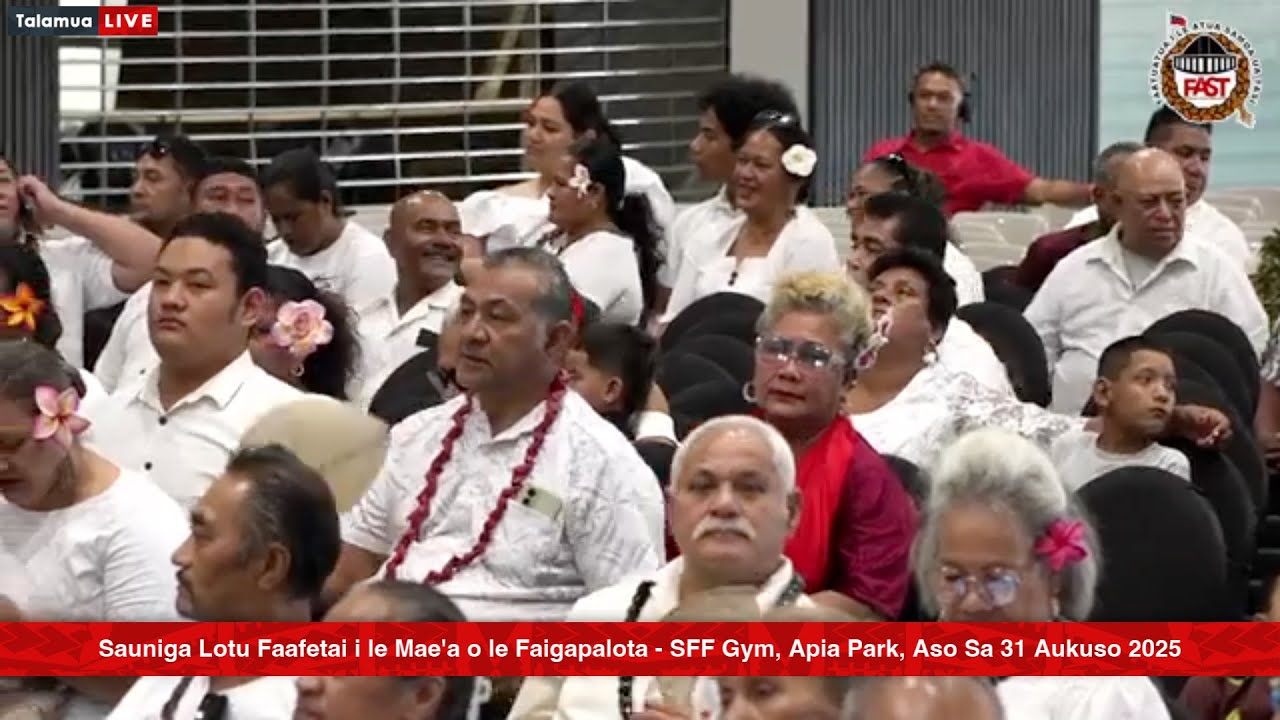 Sauniga Lotu Faafetai i le Mae'a o le Faigapalota - SFF Gym, Apia Park, Aso Sa 31 Aukuso 2025