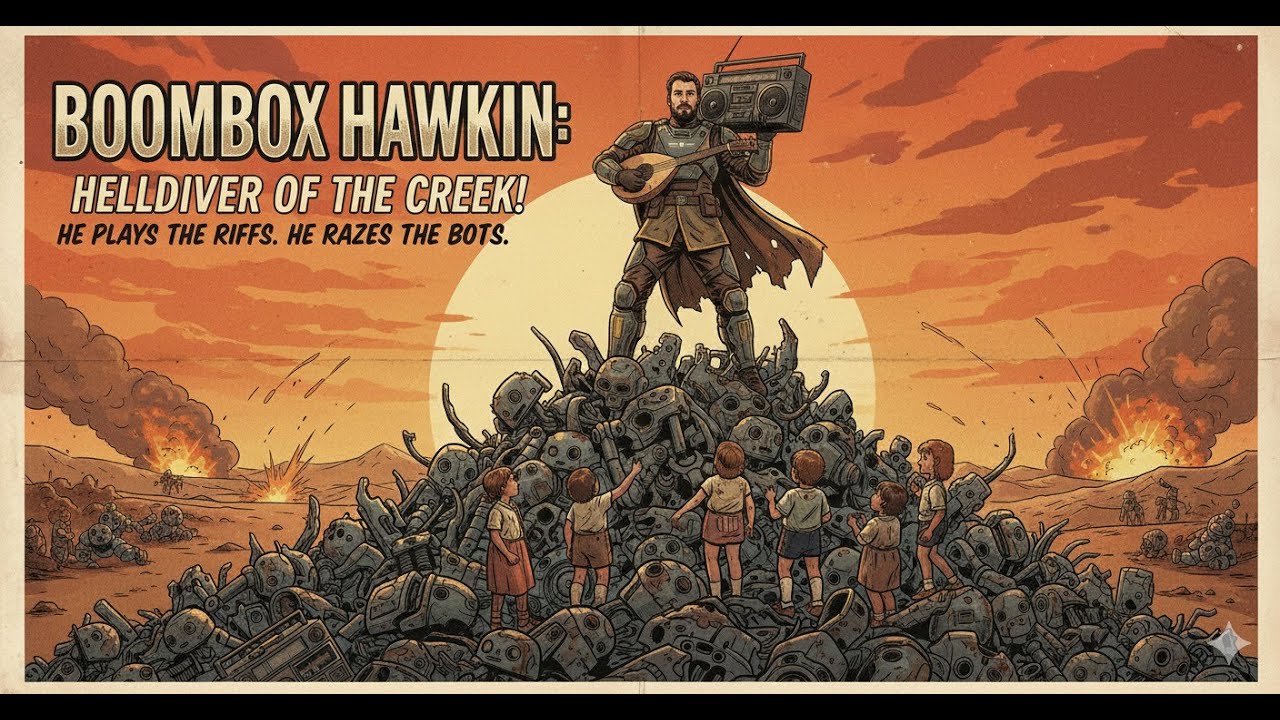 Off to spread Managed democracy in Helldivers. The hellbard of the creek.