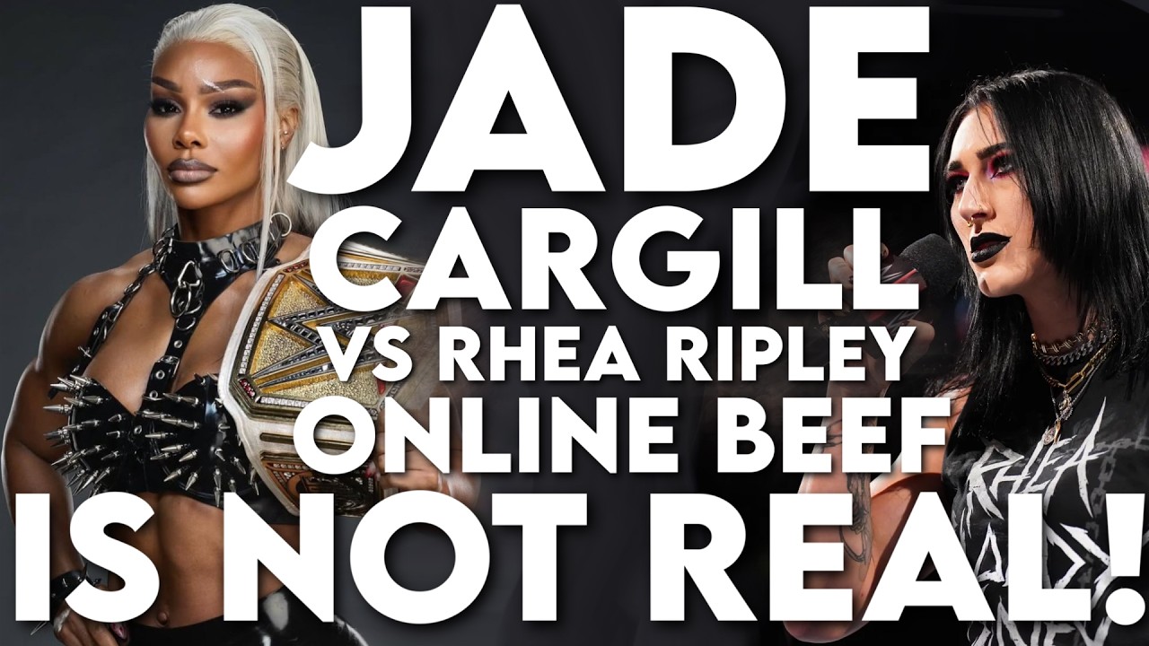 Jade Cargill Vs Rhea Ripley Online Beef Is Not Real @WWE @WWEonUSA @AEW #wrestling #news