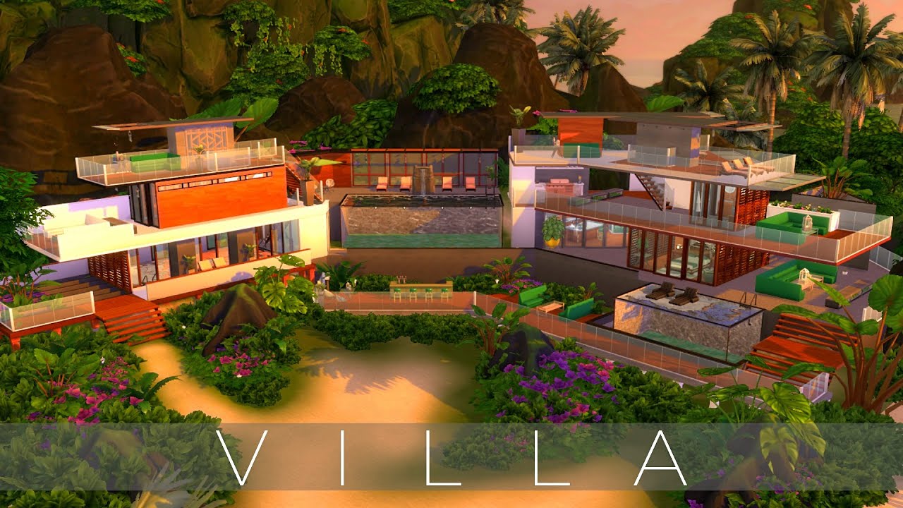The Sims 4 Speed Build | MODERN OCEANVIEW VILLA | NOCC