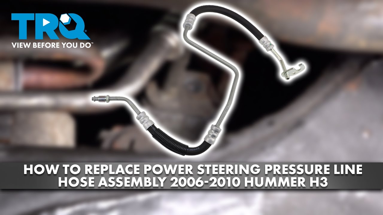How to Replace Power Steering Pressure Line Hose Assembly 2006-2010 Hummer H3