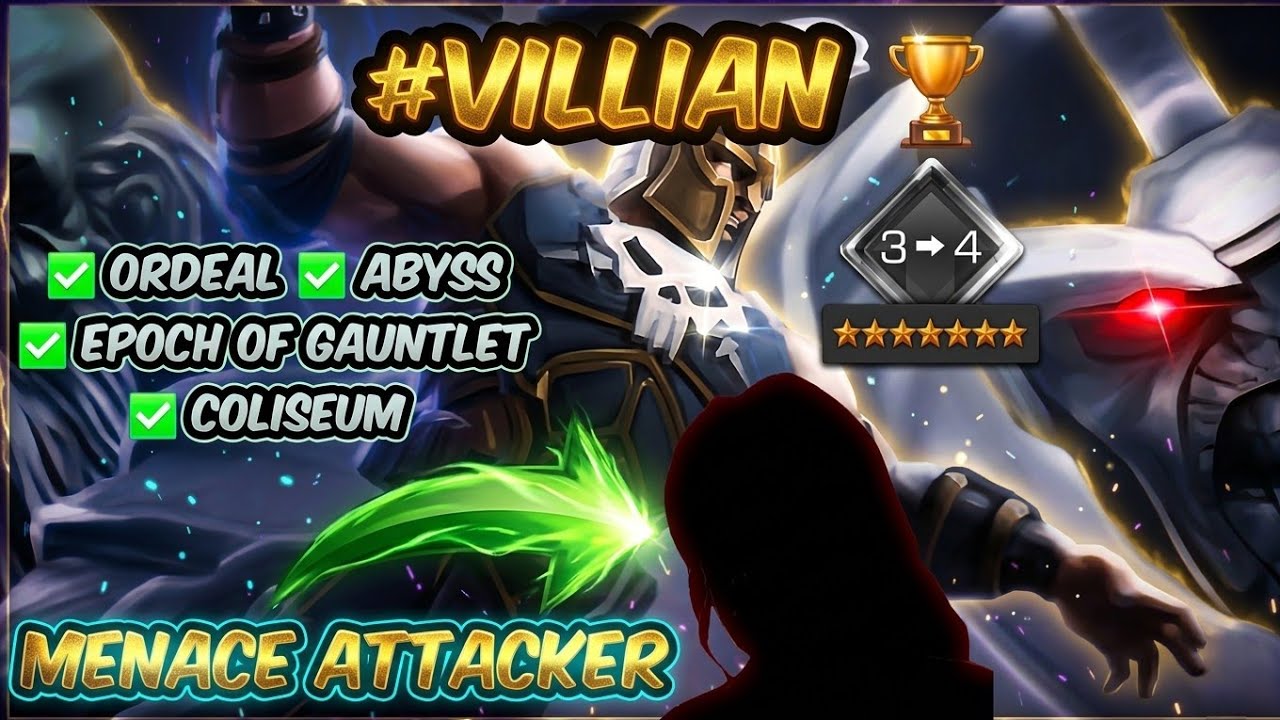 Why You Need This #Villain Champ? | 7* R4 - Menace Attacker | ✅ Ordeal ✅ Abyss ✅ Epoch ✅ Coliseum