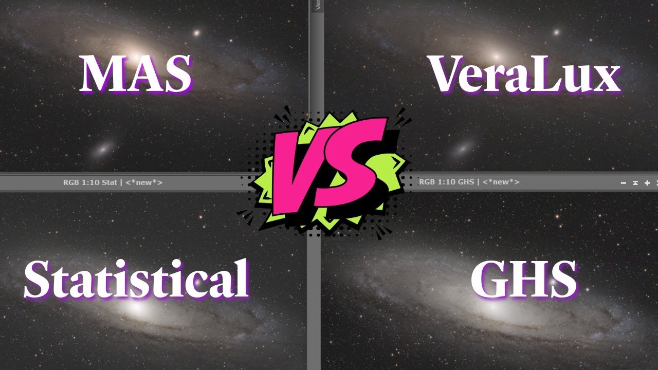 Я протестировал 4 варианта растяжения на одном и том же изображении: Multiscale, VeraLux, GHS и S...