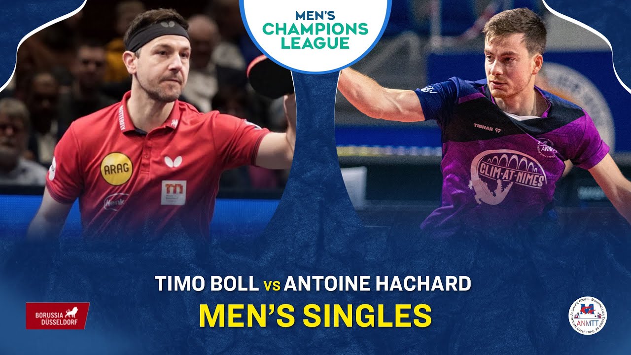 HIGHLIGHTS | TIMO BOLL (Düsseldorf) vs ANTOINE HACHARD (Montpellier) | Champions League 2025 QF