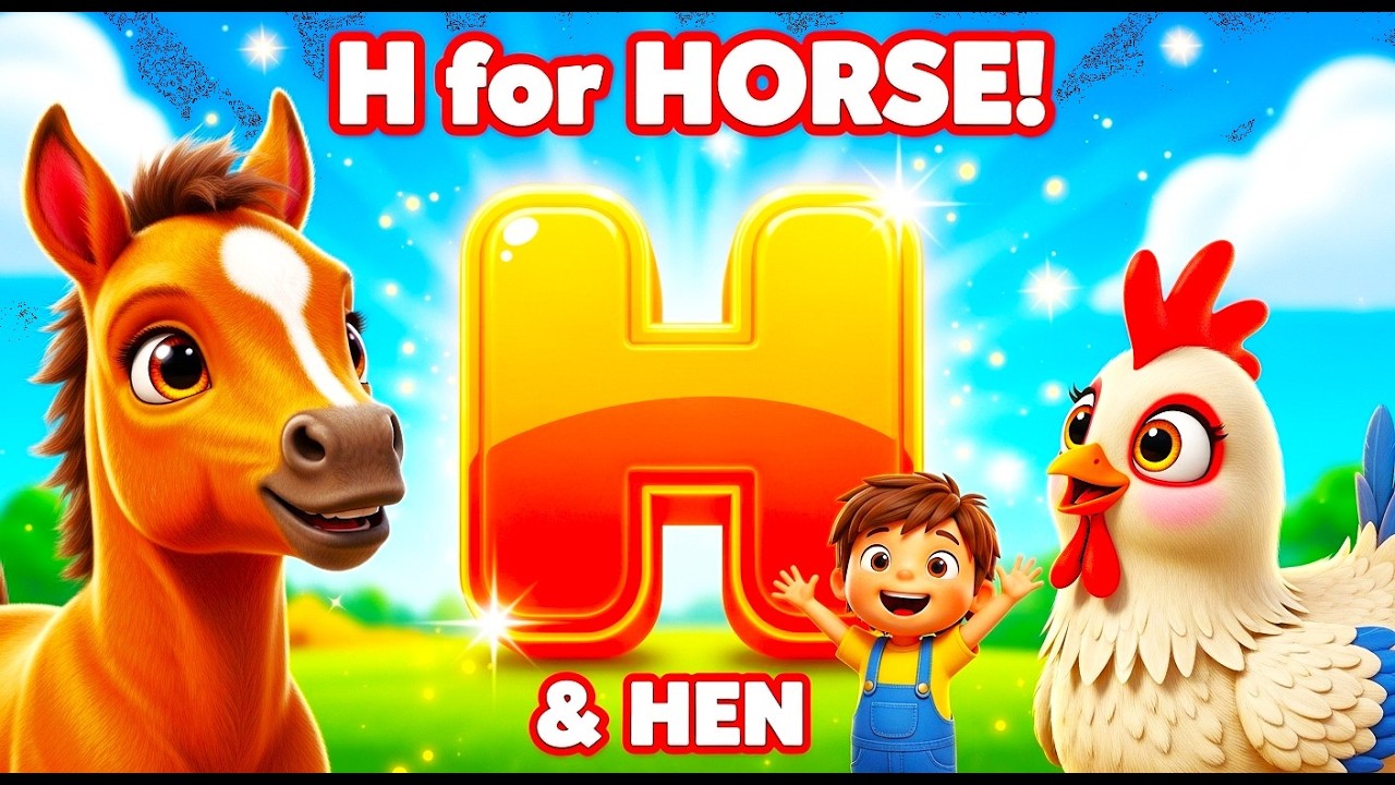 “Letter H: Phonics sounds of alphabets | H is for Hen & Horse | Learn ABC for Kids”