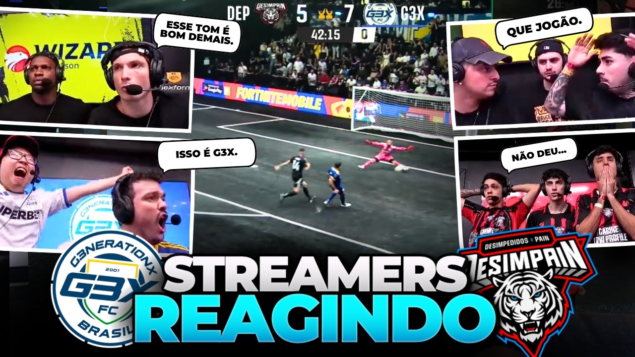 L&Iacute;DER DE NOVO! REA&Ccedil;&Atilde;O DOS STREAMERS A G3X VS DESIMPAIN NA KINGS LEAGUE!
