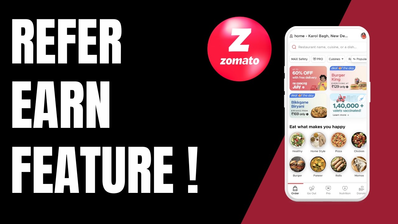 How to Use Zomato Refer and Earn Feature !