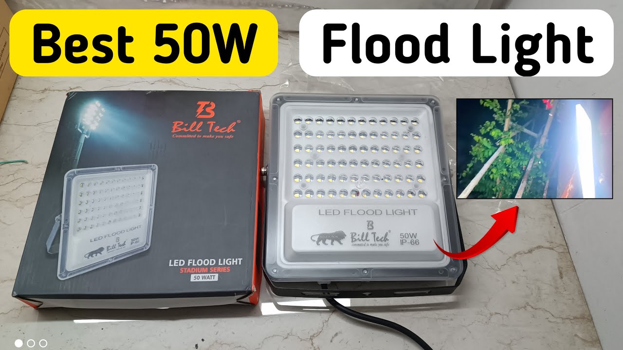 50W LED Flood Light indor & Outdoor Testing [Unboxing & Review] 🤩
