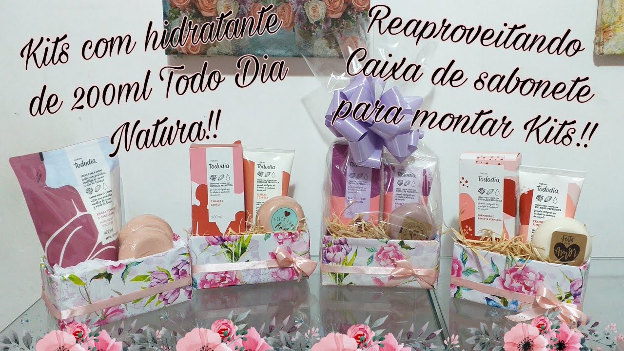 Reaproveite Caixa de sabonete para montar seus KITS+kits com Hidratante  200ml Ciclo15 Natura