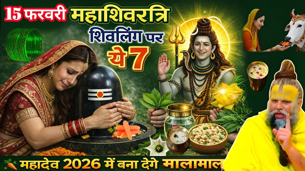 15 February महाशिवरात्रि के दिन शिवलिंग पर जरूर चढ़ाना ये 7 चीजें साक्षात प्रकट हो जाएंगे महादेव 