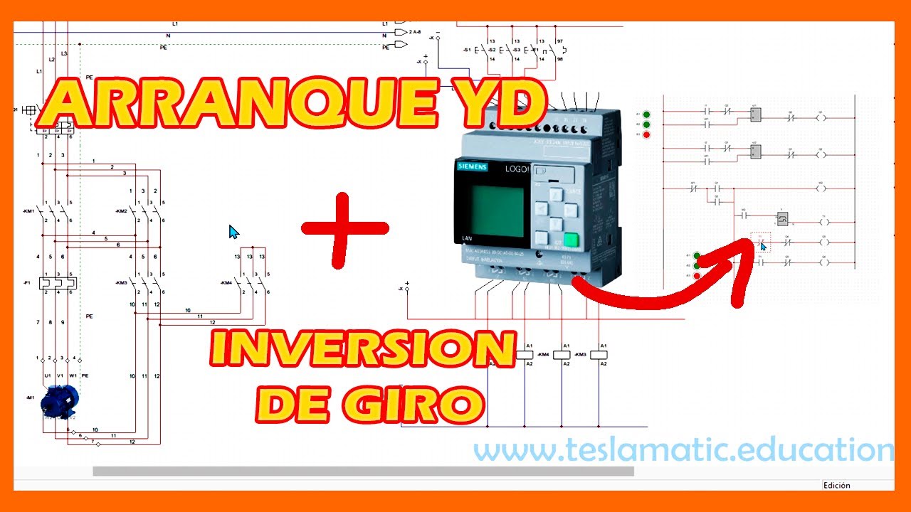 👉 Programación LOGO! 8 Siemens ARRANQUE YD + INVERSION GIRO |@Teslamatic