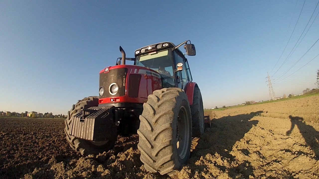 Massey Ferguson 5445 with harrow