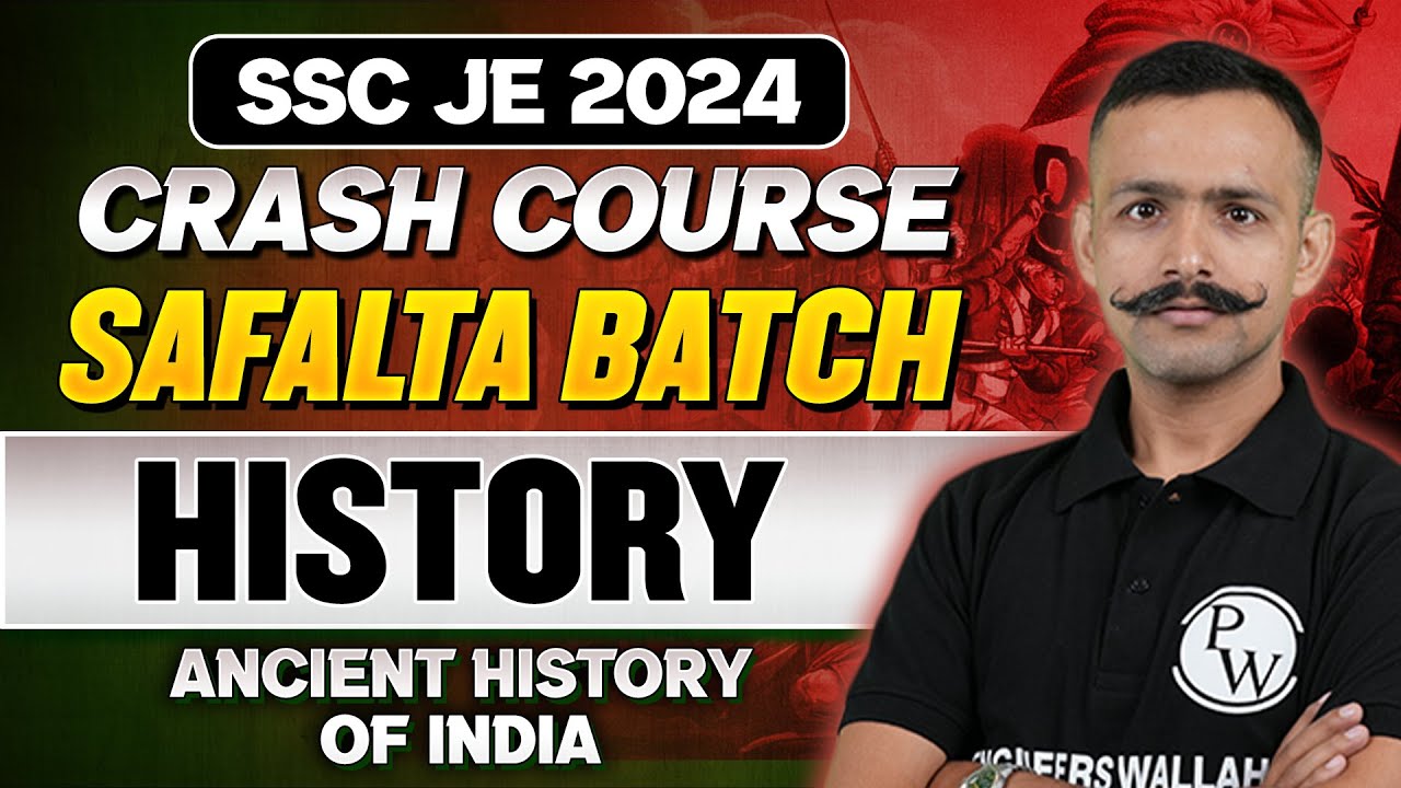 SSC JE Crash Course 2024 | History  - 01 | Ancient History of India | SSC JE General Awareness 2024