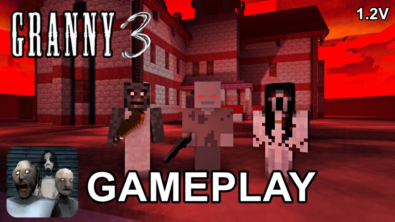 GRANNY 3 1.2V NIGHTMARE MODE MINECRAFT GAMEPLAY