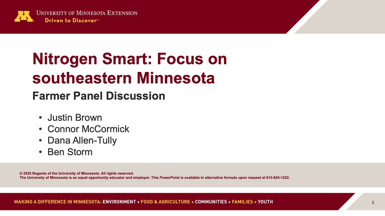Farmer Panel Discussion - moderated by Brad Carlson, U of MN