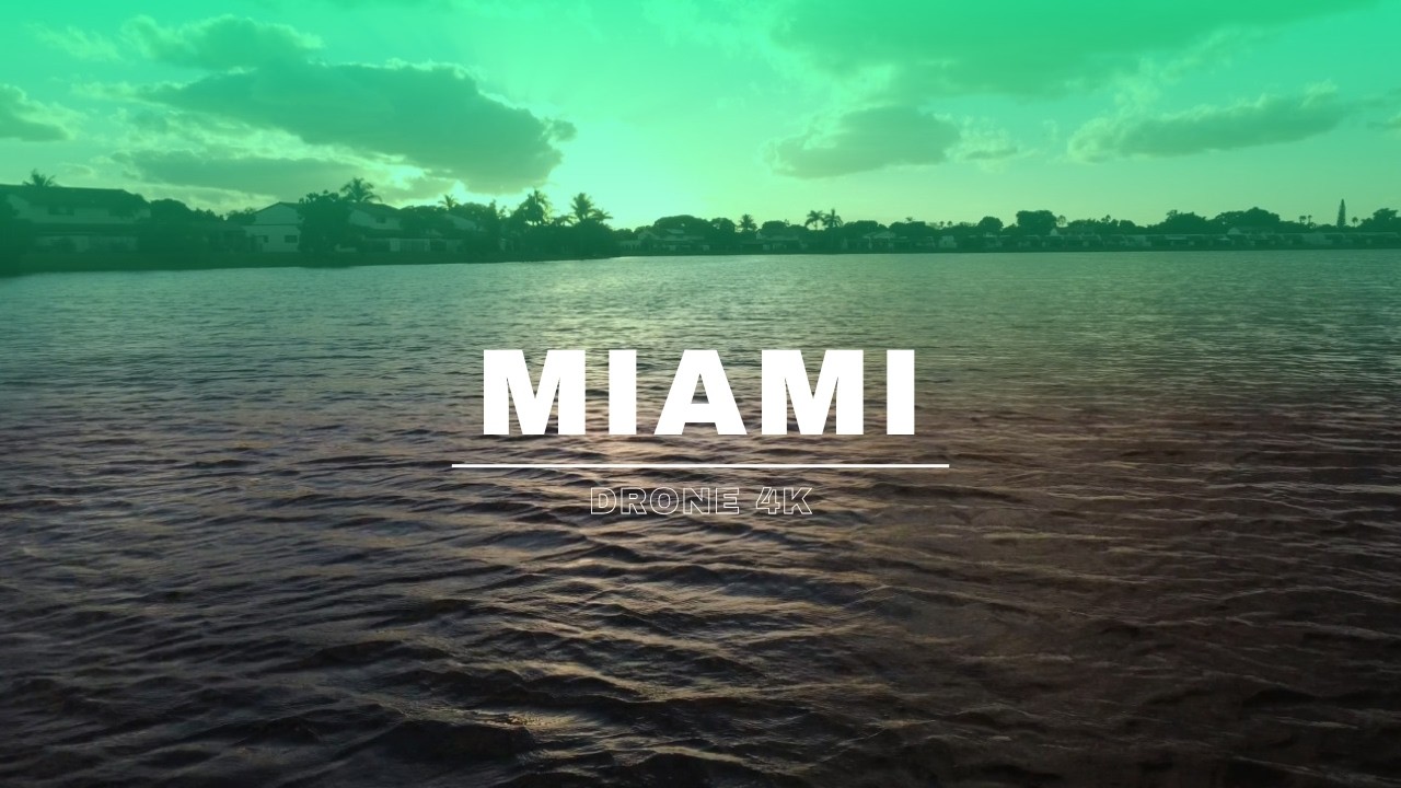 Belleza natural en Miami: DRONE 4K sobre el agua