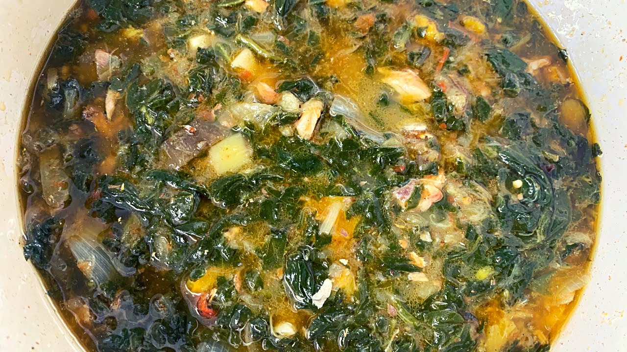 Recette de legumes vert aux SARDINES et aubergines violettes,recette congolaise,le gout de...