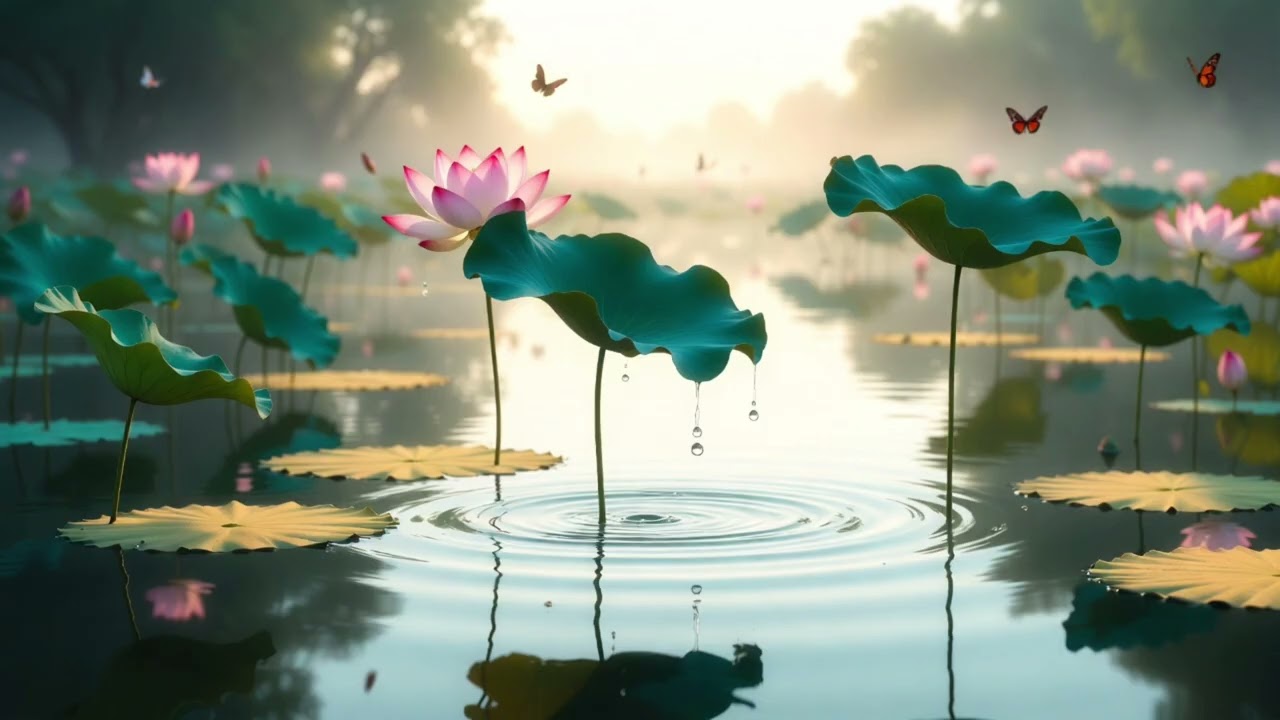 2 Hours Lotus Pond Piano Meditation 🌸Deep Relaxation | Stress Relief | Mindfulness Music