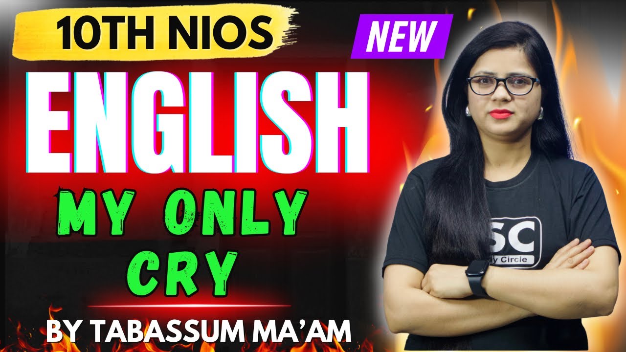 NIOS Class 10th English My Only Cry Chapter-16 | Summary & Important Ques Ans | Class-10