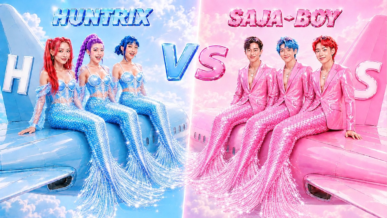 Huntrix vs Saja Boys Glow Up w Złote Syreny ✨ KPop Demon Hunters DIY Fashion
