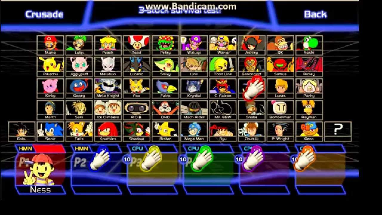All Super Smash Bros Crusade Characters (v0.9TEST)
