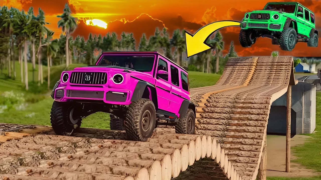 Cars vs Impossible Log Wave Bridge - BeamNG Drive Challenge