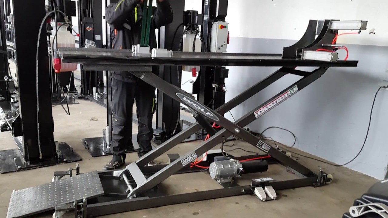Scheren- Motorradhebebühne 800kg Wolf-Germany Werkstattausrüstung®