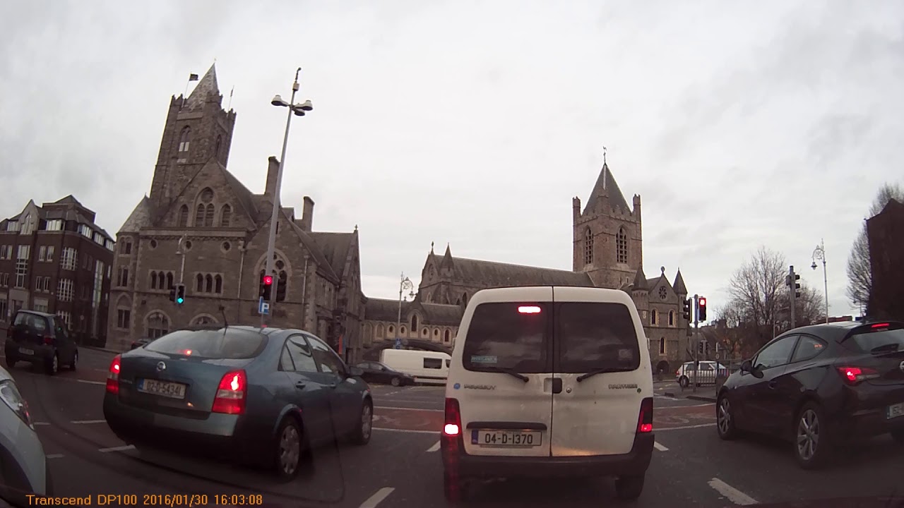 Dublin dashcam footage Patrick St to Blackhall Place on 30th January 2016