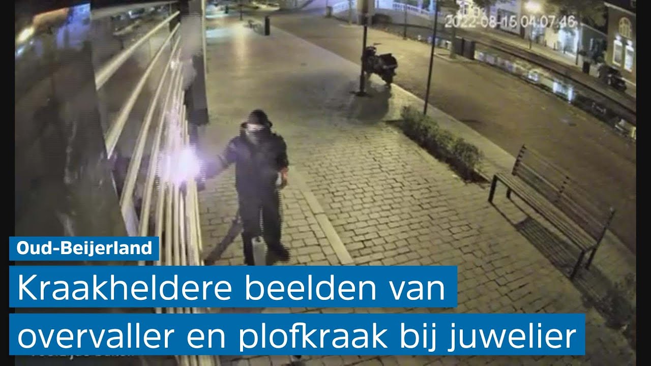 Zowel DADER als ONTPLOFFING bij PLOFKRAAK juwelier in Oud-Beijerland van dichtbij te zien