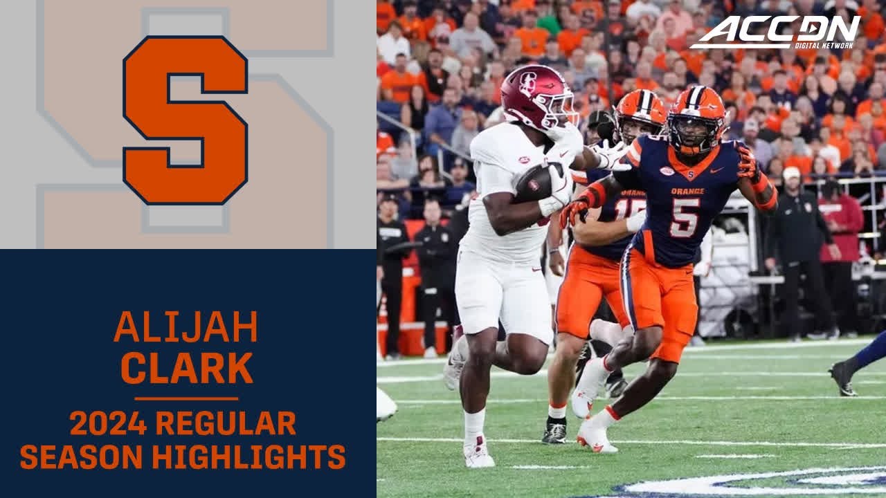 Alijah Clark 2024 Regular Season Highlights | Syracuse Defensive Back