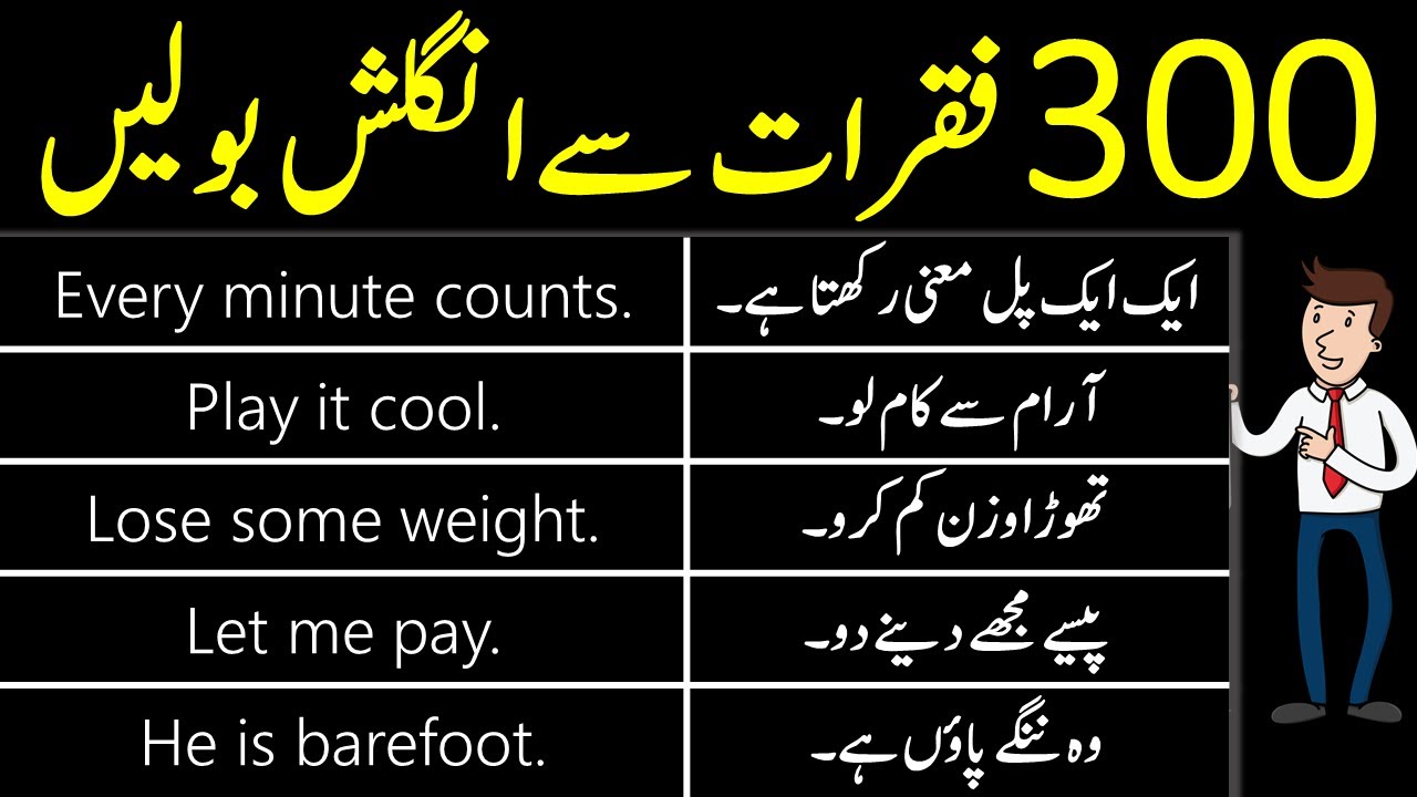 300 Short English to Urdu Translations for Speaking English Fluently | AQ English