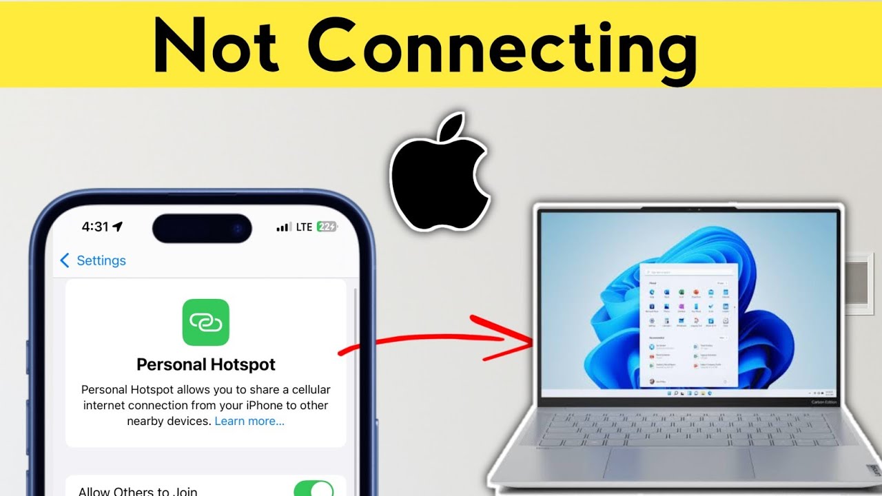 iPhone Hotspot Not Connecting to Laptop | iphone ka hotspot laptop mein connect nahin ho raha hai