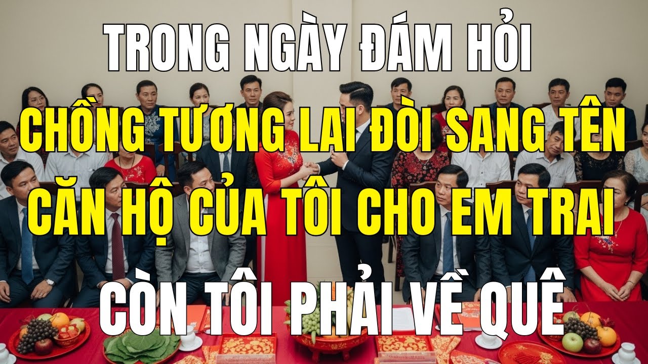 Ngay Trong Đám Hỏi, Chồng Tương Lai Đòi Sang Tên Căn Hộ Của Tôi Cho Em Trai, Còn Tôi Phải Về Quê