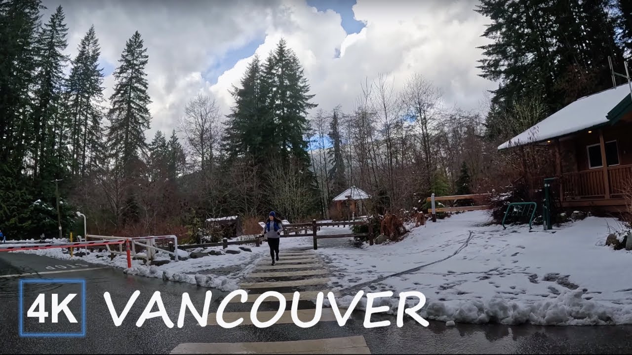 [4K] North Vancouver Canada | Seymour Valley Trail | Snowy | Natural & Immersive Crunch Sound 🌲❄️