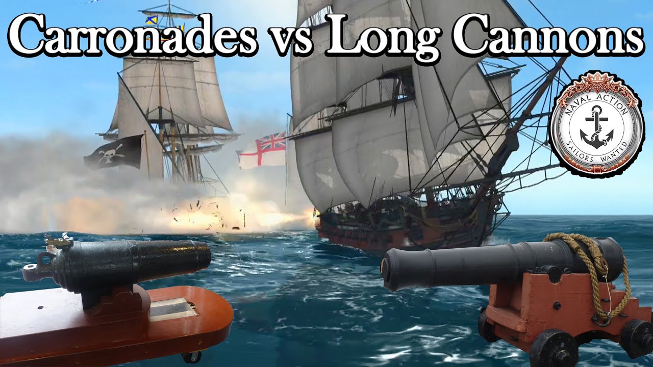 Carronades vs Long Guns in Naval Action