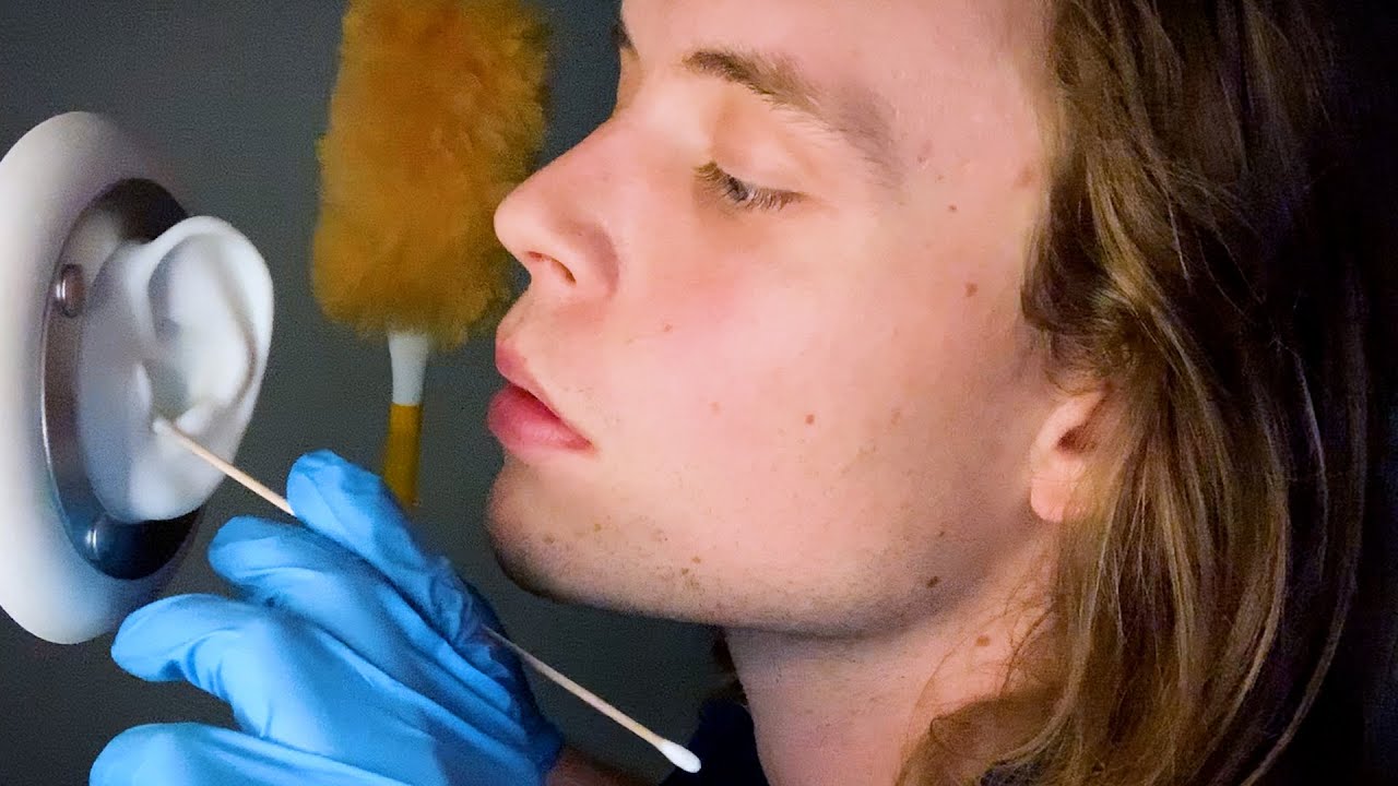 ASMR DEEP EAR CLEANING EXAM & UP CLOSE WHISPERING (doctor roleplay, ear to ear, 3dio)