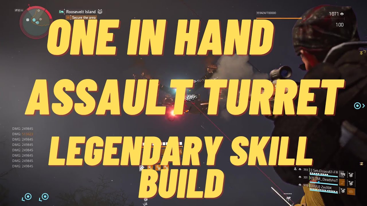 THE DIVISION 2- GO BAG - ASSAULT TURRET -SKILL BUILD TU11.1