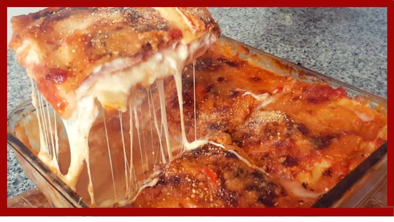 LASAGÑA  de JAMON Y QUESO RECETA