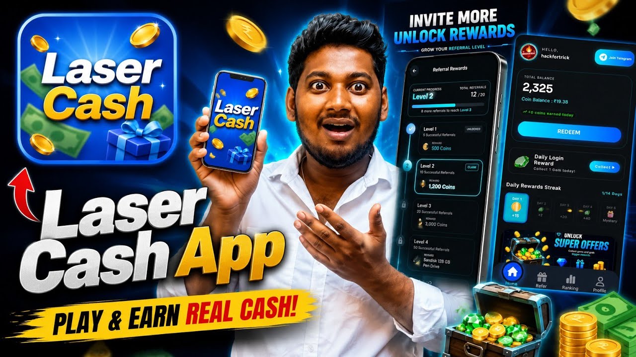 🔥Laser Cash App Bug Trick | New Earning App Today 2026 | Laser Cash App | New Earning App Today