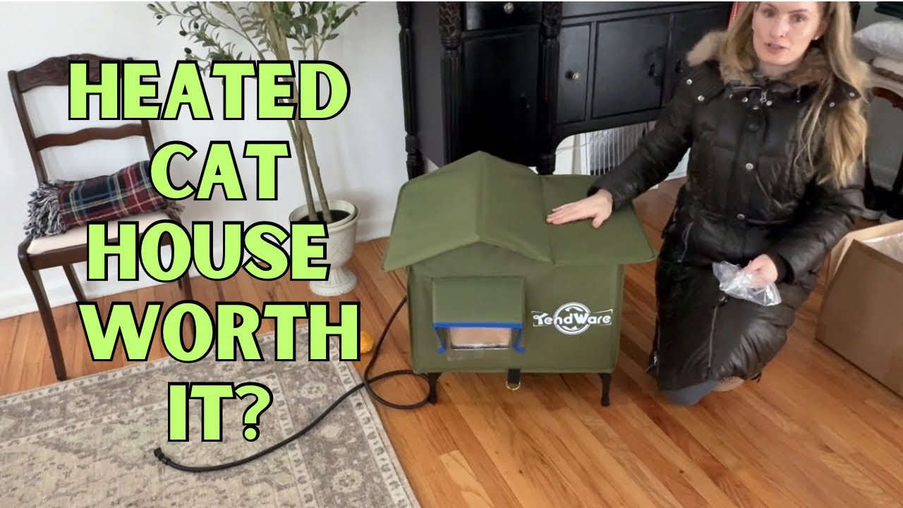 Is The Tendware Outdoor Heated Cat House Worth It? #heatedcathouse #outdoorcats #cats #coldweather 