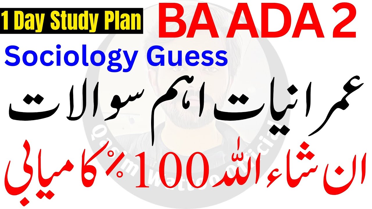 BA Part 2 Sociology Guess 2024