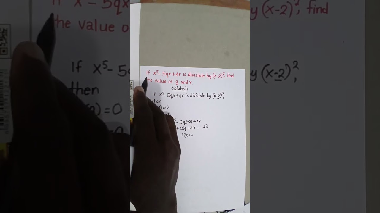 Repeated Roots and Derivative Method for polymial divisible by (X-2)²🥰