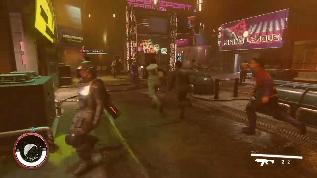 Starfield Entering Neon City (Another Star Citizen Hurston Themed Landing Zone!?)