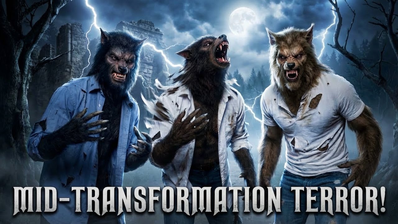 Three friends terrifying Werewolf Transformation | Horror Night Story