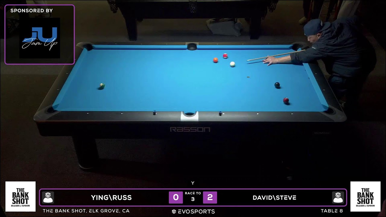 YING\RUSS vs DAVID\STEVE - THE BANK SHOT - TABLE 8 | EvoSports