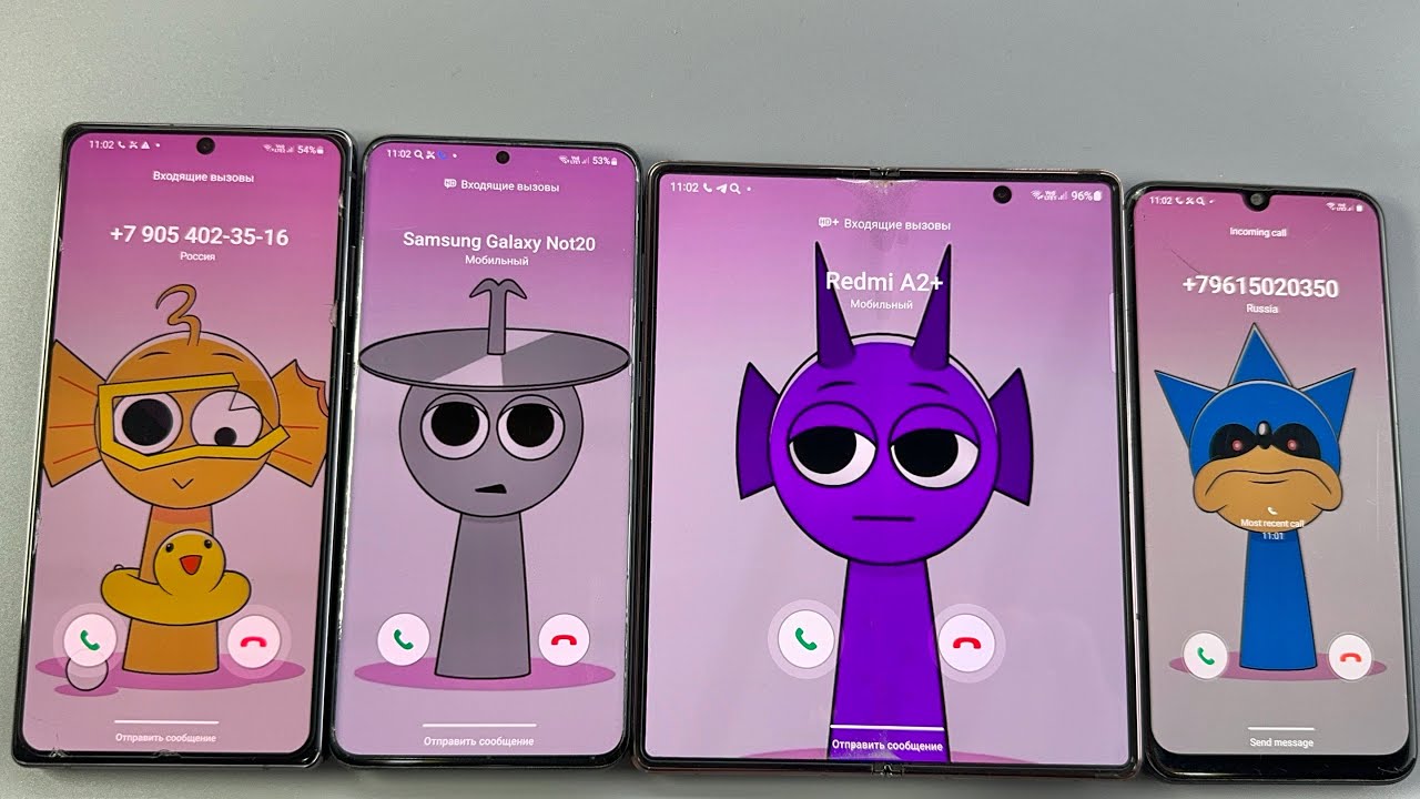 Animated Series Intro Sprunki | Incoming Call Sprunki Galaxy Note 20 + Sprunki Galaxy Fold 3